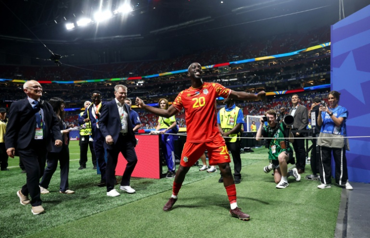 L'attaquant congolais Yoane Wissa auteur d'un doublé dans le succès probant (3-1) de la RDC sur l'Ouzbékistan à Atlanta, en Géorgie, le 27 juin 2026   ( GETTY IMAGES NORTH AMERICA / Lars Baron )