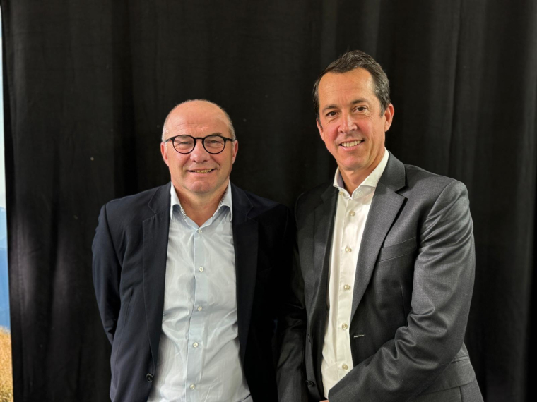 : Jean-Michel Javelle, actuel président de la coopérative et Antoine Collette, directeur général