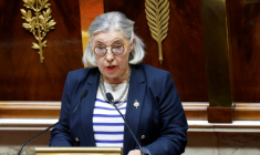 La députée Ensemble pour la République (EPR, macroniste) Nicole Dubré-Chirat, à l'Assemblée nationale, à Paris, le 12 mai 2025 ( AFP / Ludovic MARIN )