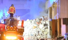Photo d'un pompier après l'effondrement de deux immeubles à Marseille