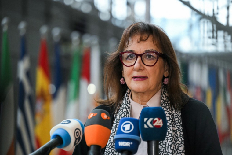 Dubravka Suica, commissaire à la Méditerranée, à Bruxelles, le 20 novembre 2025. ( AFP / NICOLAS TUCAT )