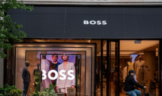La vitrine d'un magasin Hugo Boss