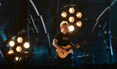 Ed Sheeran lors des Grammy Awards en 2017 à Los Angeles ( AFP / VALERIE MACON                        )