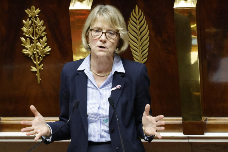 Véronique Louwagie à Paris, le 21 octobre 2024. ( AFP / LUDOVIC MARIN )
