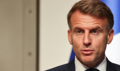Le président Emmanuel Macron en Slovénie le 21 octobre 2025 ( AFP / Ludovic MARIN )