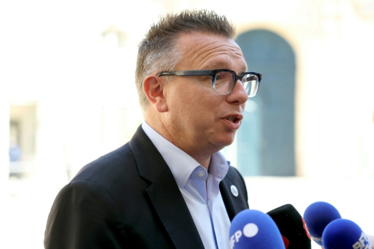 Le président de la CFTC Cyril Chabanier le 24 juin 2025 à Paris ( AFP / ALAIN JOCARD )
