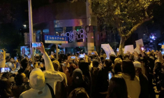 Manifestation contre la limitation de la maladie à coronavirus (COVID-19) à Shanghaï