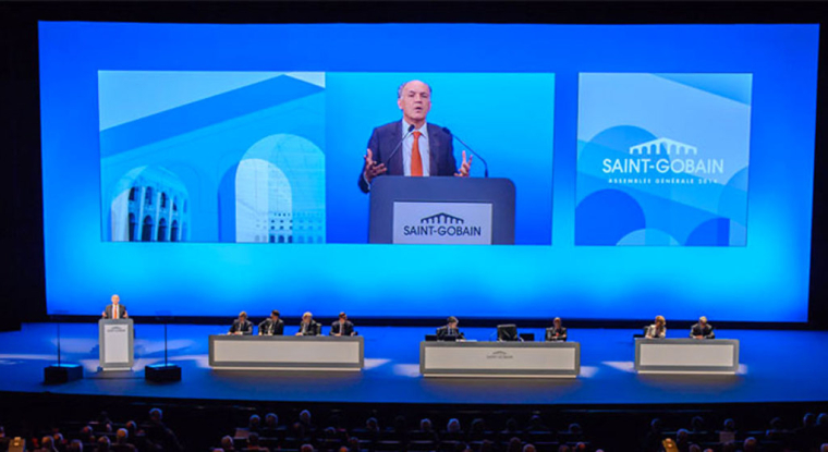 Le titre Saint-Gobain a gagné 65% en cinq ans. (© Saint-Gobain)