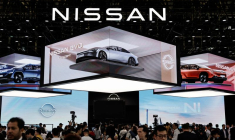 Photo d'archives du stand Nissan au Salon international de l'automobile de Pékin