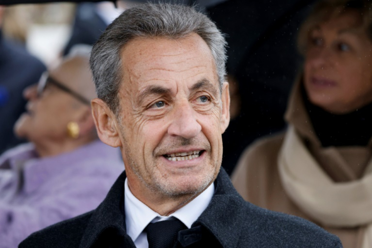 L'ancien président Nicolas Sarkozy à Paris, le 11 novembre 2024. ( POOL / Ludovic MARIN )