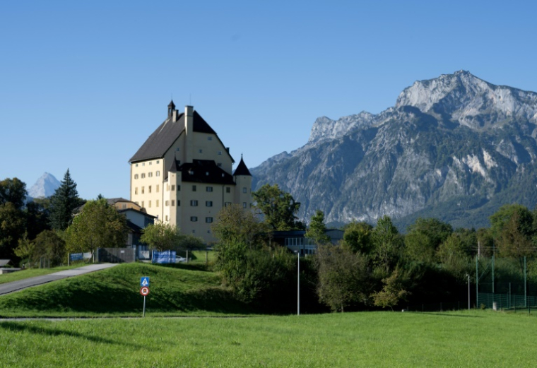 Le château de Goldenstein, à Elsbethen, près de Salzbourg en Autriche, le 16 septembre 2025 ( AFP / Joe Klamar )
