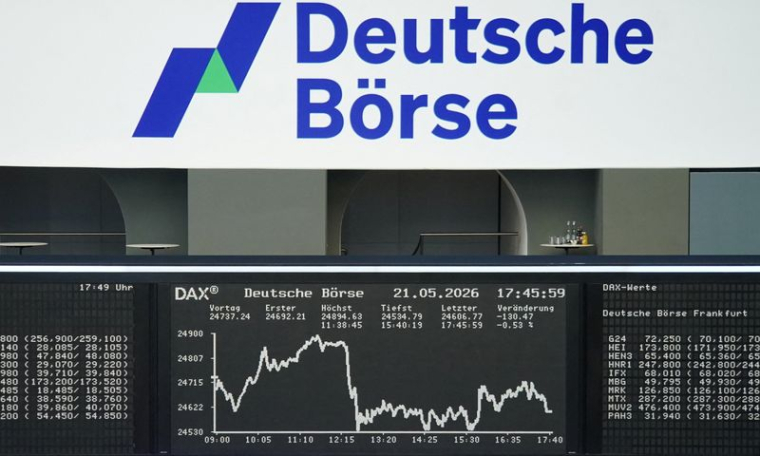 Le graphique de l'indice allemand des prix des actions DAX à la bourse de Francfort