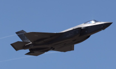 Un F-35, dans le ciel de Londres, en juillet 2026 (illustration) ( AFP / TOBY SHEPHEARD )