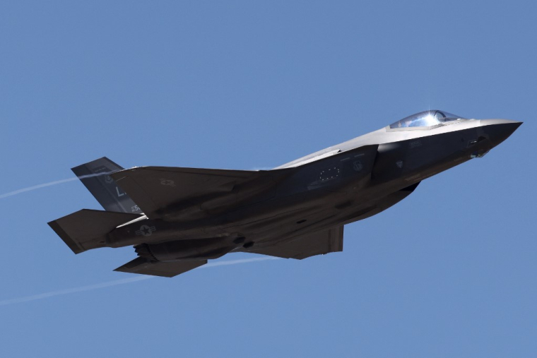 Un F-35, dans le ciel de Londres, en juillet 2026 (illustration) ( AFP / TOBY SHEPHEARD )