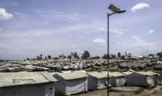 Le camp de Kigonze pour personnes déplacées à Bunia, dans l'est de la RDC, le 28 mai 2026 alors d'une épidémie d'Ebola touche le pays ( AFP / Glody MURHABAZI )