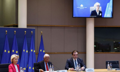 Réunion interinstitutionnelle de l'UE entre la CE, la BCE et l'Eurogroupe à Bruxelles