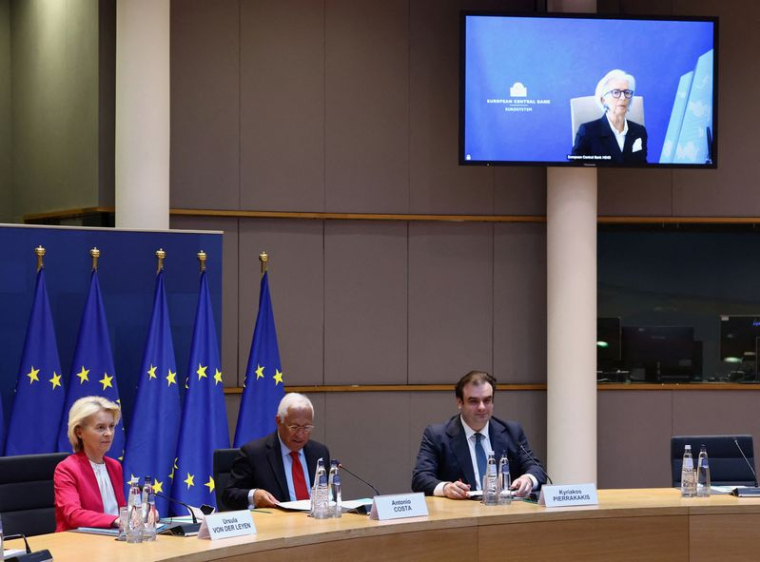 Réunion interinstitutionnelle de l'UE entre la CE, la BCE et l'Eurogroupe à Bruxelles