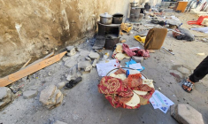 La suite d'une frappe contre une école gérée par l'ONU abritant des personnes déplacées, à Gaza