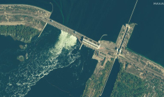 Image satellite d'archives du barrage de Kakhovka