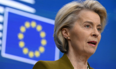 Ursula von der Leyen à Bruxelles, en Belgique, le 20 mars 2025. ( AFP / JOHN THYS )