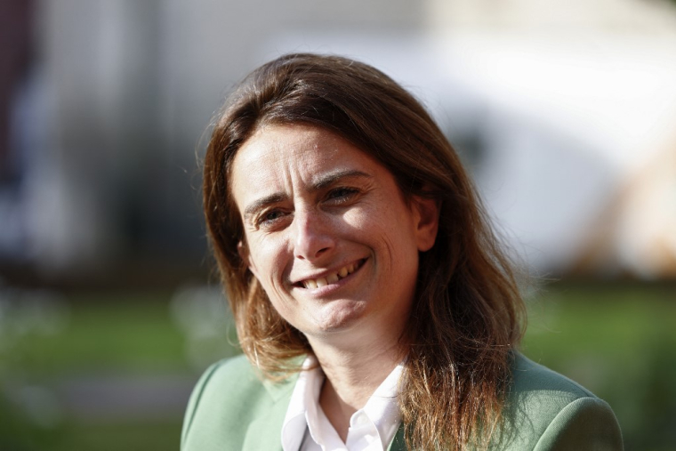 Marine Tondelier,à Hénin-Beaumont, le 30 juin 2024 ( AFP / SAMEER AL-DOUMY )