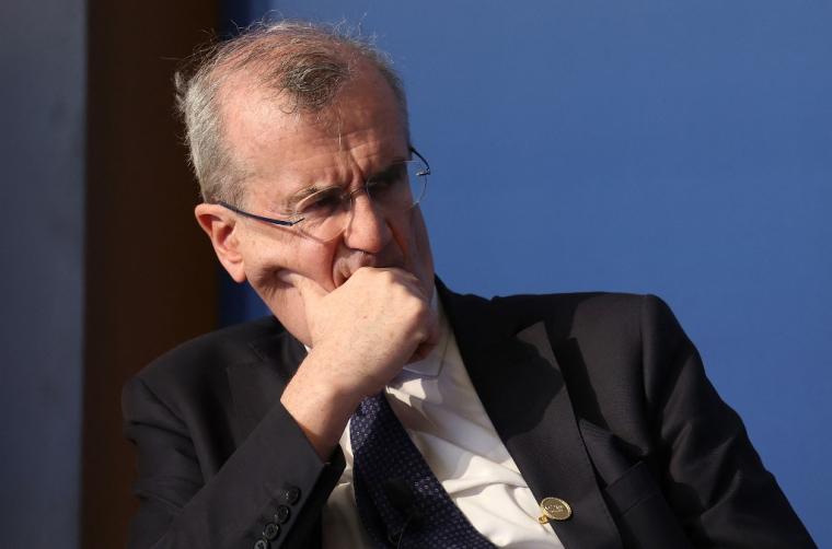 François Villeroy de Galhau, à Washington, le 12 avril 2023 ( GETTY IMAGES NORTH AMERICA / KEVIN DIETSCH )