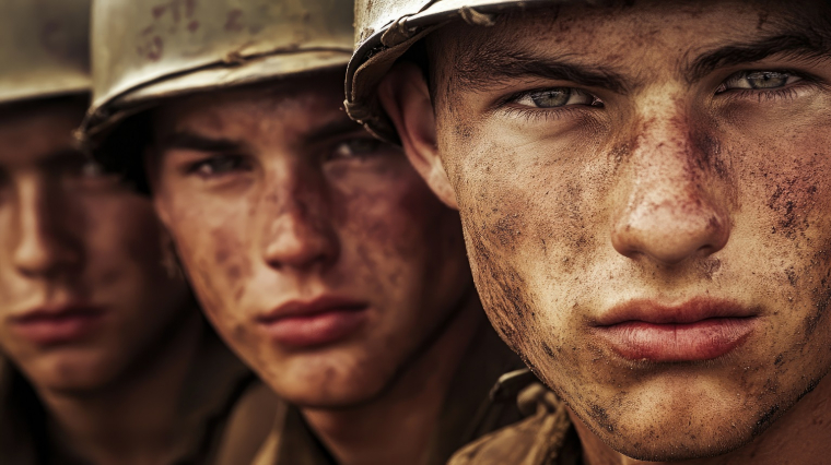 Avec sa puissance de média de masse, le cinéma joue un rôle clé dans la structuration d'une mémoire visuelle du second conflit mondial, comme en témoignent certains succès commerciaux. (crédit : Adobe Stock / photo générée par IA)