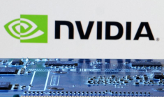 Illustration du logo NVIDIA et d'un composant d'un PC
