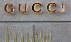 Un logo de la maison de couture Gucci, propriété de Kering