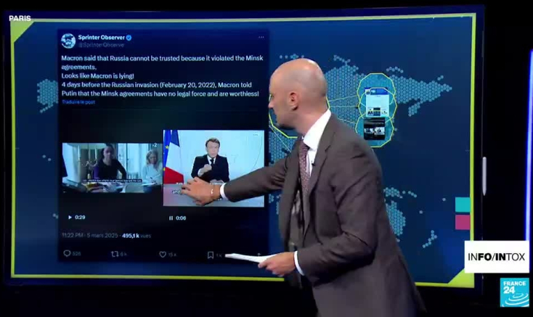 Non, Emmanuel Macron n'a pas déclaré que les accords de Minsk ne valaient rien