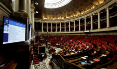 L'Assemblée nationale a adopté jeudi soir, lors de la journée réservée aux propositions du groupe socialiste, un texte visant à permettre le renouvellement automatique des titres de séjour de longue durée, contre l'avis du gouvernement ( AFP / STEPHANE DE SAKUTIN )
