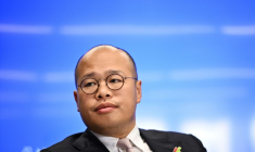 Sebastien Lai, fils du magnat des médias emprisonné par la Chine Jimmy Lai, lors d'un entretien avec l'AFP à Washington, le 8 septembre 2025  ( AFP / Mandel NGAN )
