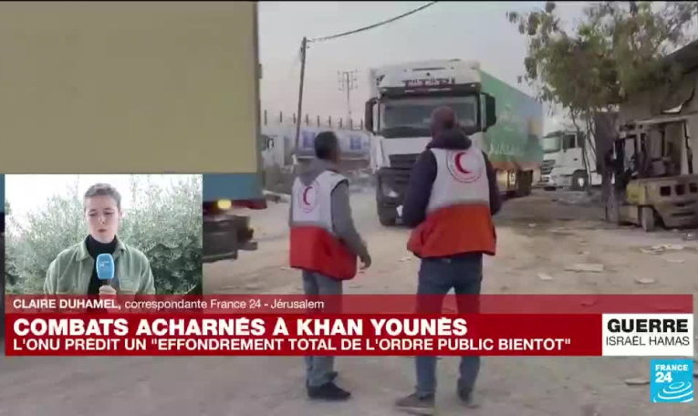 Combats à Khan Younès : l'ONU prédit "un effondrement total de l'ordre public"