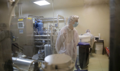 Un site Delpharm à Saint-Rémy-sur-Avre, le 9 avril 2021. (illustration) ( POOL / CHRISTOPHE ENA )