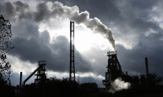 Une usine de production d'acier à Port Talbot, au Pays de Galles