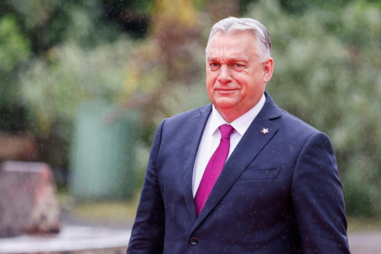 Le Premier ministre hongrois Viktor Orban à Tirana le 16 mai 2025 ( AFP / Ludovic MARIN )