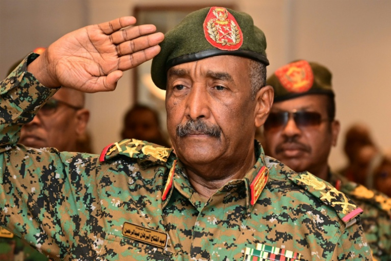 Le chef de l'armée soudanaise, le général Abdel Fattah al-Burhane, à Port-Soudan le 17 février 2025 ( AFP / - )