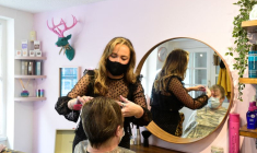 Un salon de coiffure à Tenby, au Pays de Galles