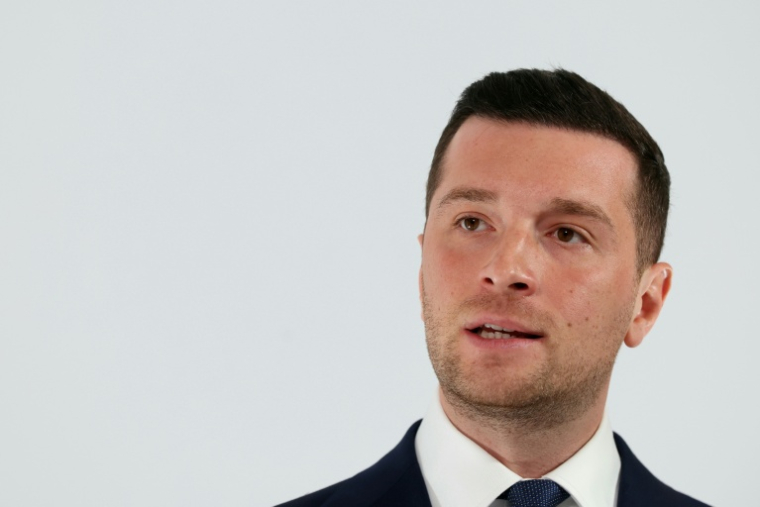 Jordan Bardella, président du Rassemblement national (RN), le 12 janvier 2026 à Paris ( AFP / Alain JOCARD )