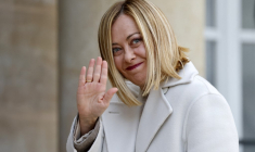 Giorgia Meloni, à Paris, le 17 février 2025 ( AFP / LUDOVIC MARIN )