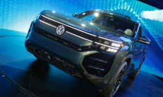 Le modèle Atlas de Volkswagen présenté à New-York le 31 mars 2026 ( GETTY IMAGES NORTH AMERICA / Dimitrios Kambouris )