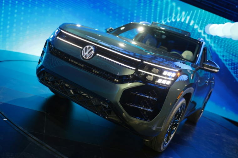 Le modèle Atlas de Volkswagen présenté à New-York le 31 mars 2026 ( GETTY IMAGES NORTH AMERICA / Dimitrios Kambouris )