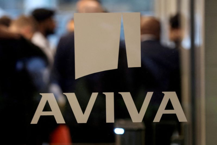 Un logo Aviva au siège de la société à Londres