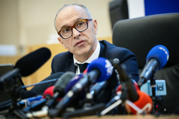 Le procureur de la République d'Aix-en-Provence Jean-Luc Blachon, le 27 mars 2025, à Aix-en-Provence ( AFP / CLEMENT MAHOUDEAU )