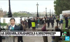 Royaume-Uni : des heures d'attente pour voir le cercueil d'Elizabeth II à Westminster