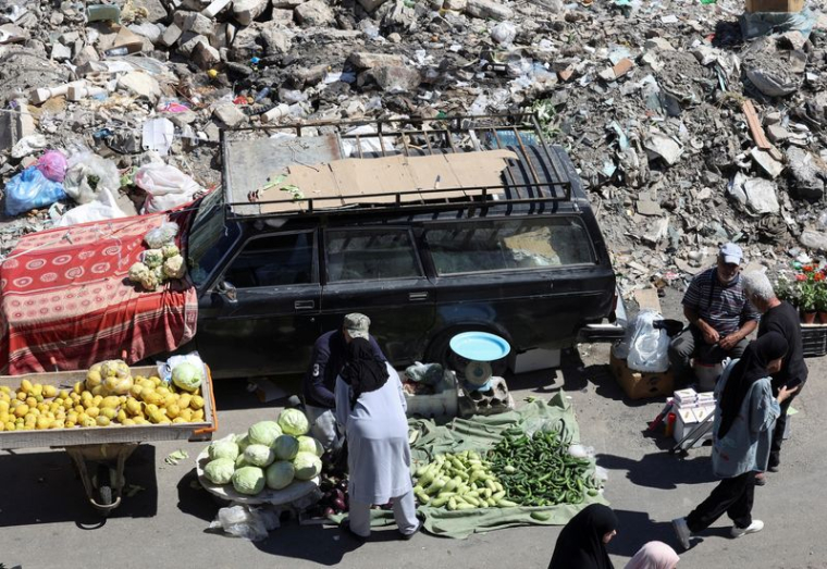 Le marché de Nabatieh détruit pendant la dernière guerre entre Israël et le Hezbollah