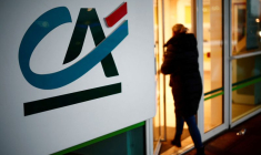 Le logo du Crédit Agricole près de Nantes