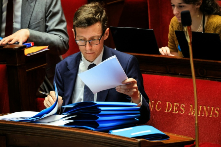 Le ministre de l'Éducation nationale Édouard Geffray à l'Assemblée nationale, le 1er juin 2026 à Paris ( AFP / Ludovic MARIN )