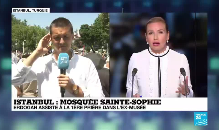 Recep Tayyip Erdogan est arrivé à Sainte-Sophie
