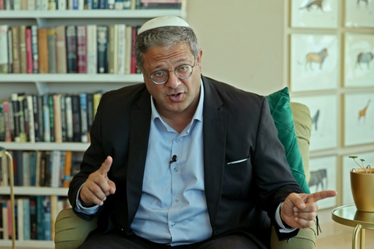Le politicien israélien d'extrême-droite Itamar Ben Gvir, lors d'une entrevue avec l'AFP à Tel-Aviv, le 6 octobre 2022 ( AFP / JACK GUEZ )